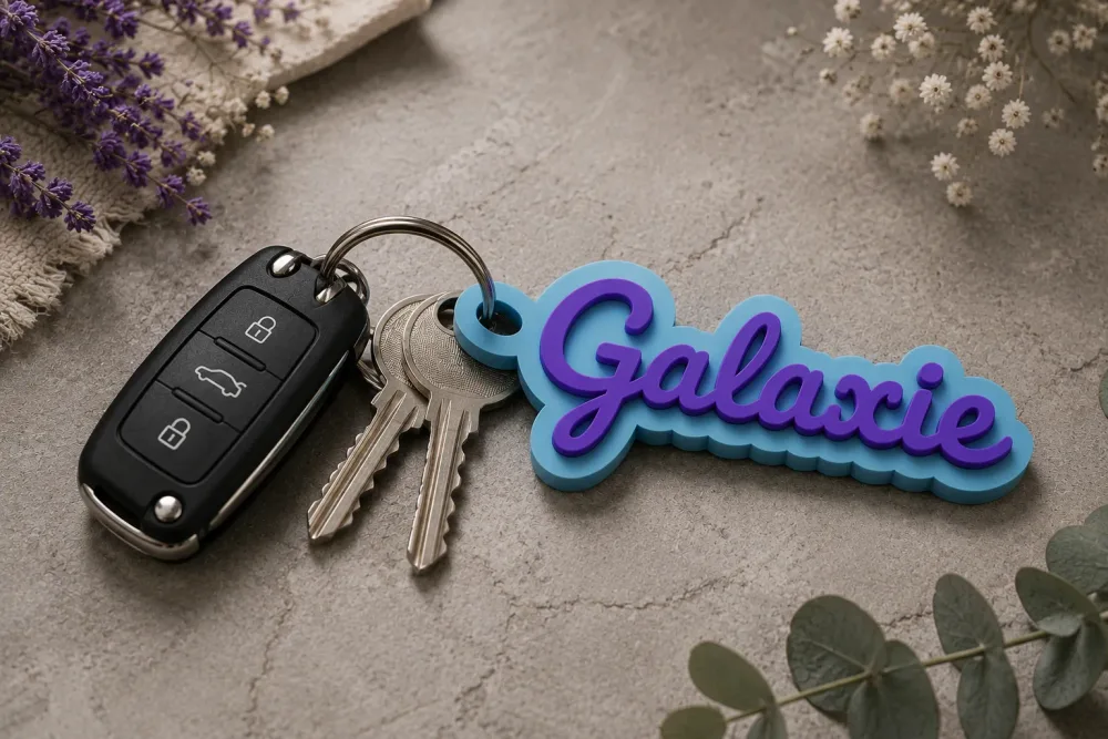 Porte-clé personnalisé « Galaxie »